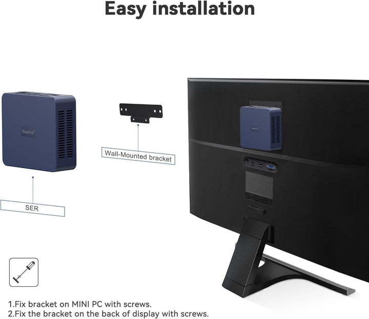 Beelink Mini PC EQR6, AMD Ryzen 5 6600H, 6C/12T, bis zu 4.5Ghz, Mini Computer 16G DDR5 RAM 500GB PCI