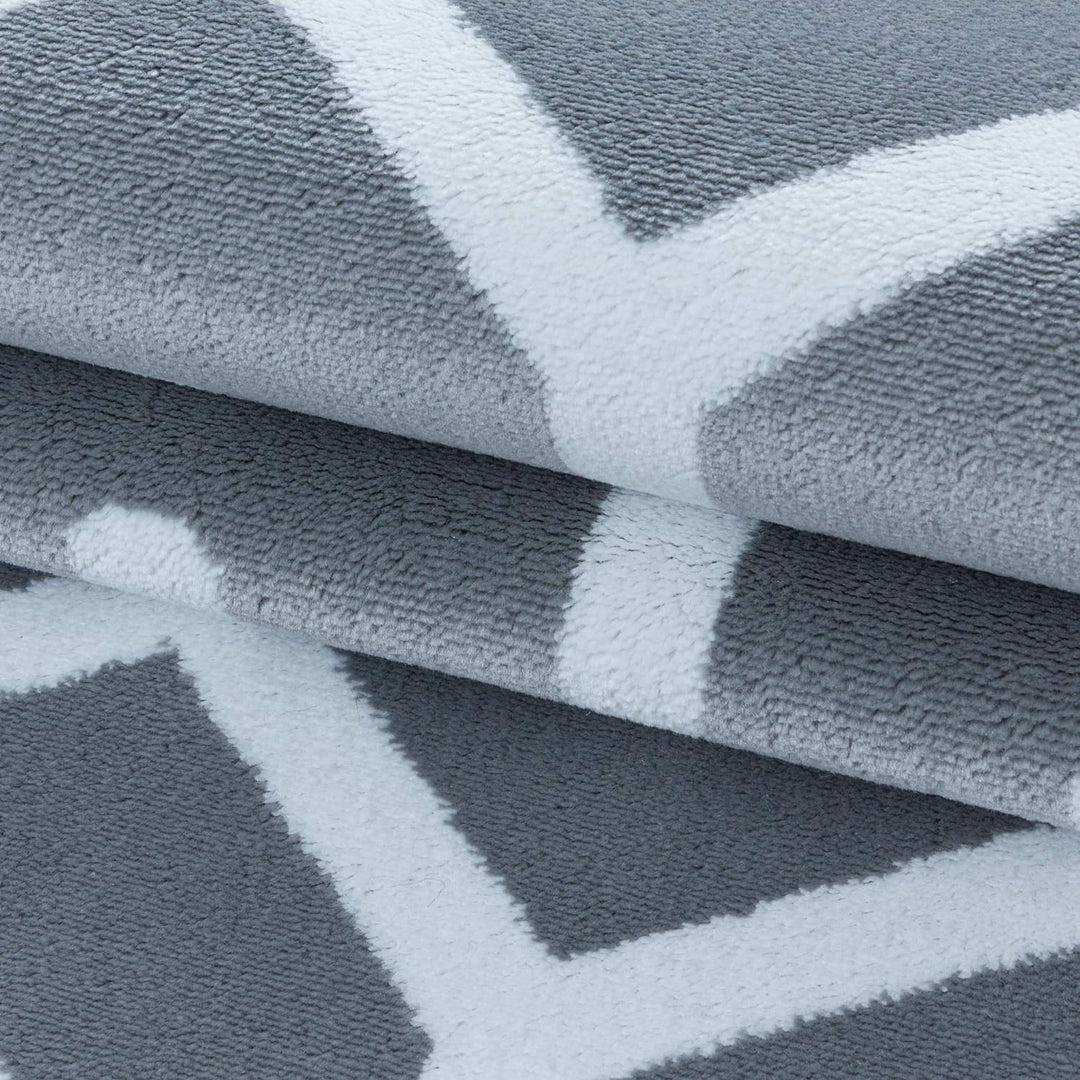 Kurzflor Wohnzimmerteppich Geometrisch Muster Soft Flur Teppich Wohnzimmer Schlafzimmer Flur Pflegel