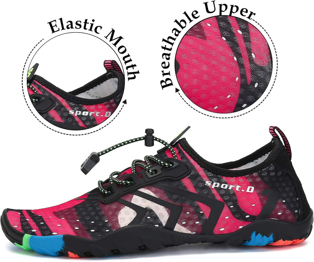 SAGUARO Badeschuhe für Herren Damen - 7/9 Drainagelöcher Schnelltrocknende rutschfest, Gr 35-48 37 E