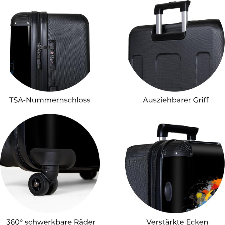 Koffer XL Gross 77x51.5x28 cm Reisekoffer mit Rollen Leicht Trolley grosser Hartschalenkoffer Rollko