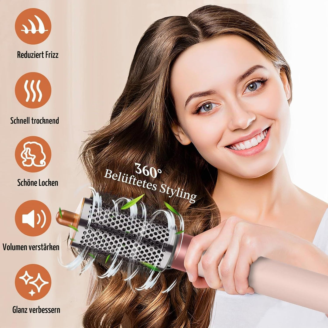 Grosse runde Volumenbürste-Aufsatz für Dyson Airwrap, Mit langen, feinen Borsten, Verbesserte grosse