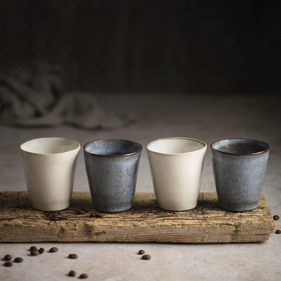 Origeens ESPRESSOTASSEN SET I 4x Keramik Espresso-Tassen, handgefertigt in Portugal I Espressotasse
