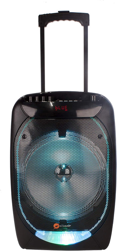 N-Gear Flash 1210 Sono Karaoke Bluetooth Mobile Trolley 300 Watt MP3 Player FM Radio 2-5 Stunden Lau