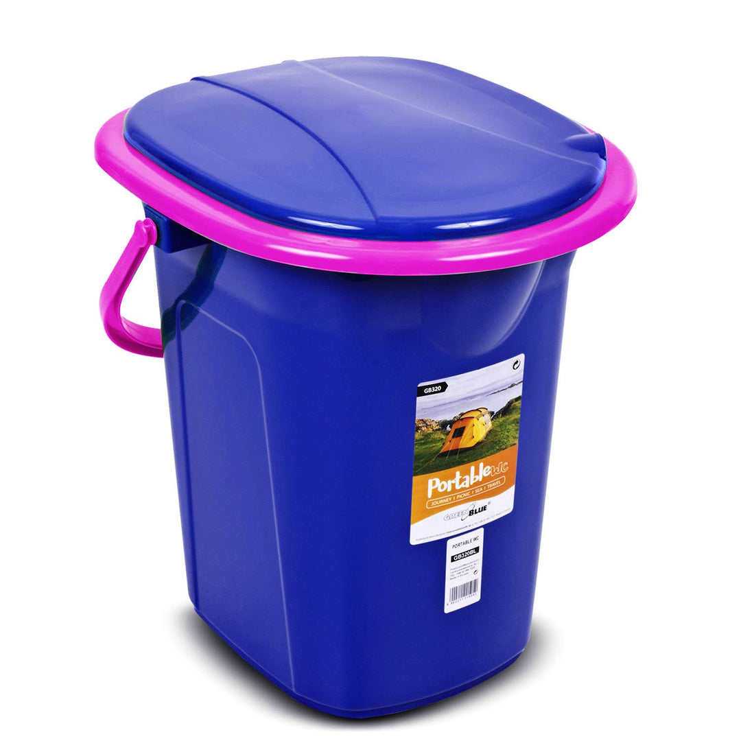 Green Blue GB320 Mobile Campingtoilette 19L | Tragbare Reisetoilette mit max. Tragkraft bis 130kg |