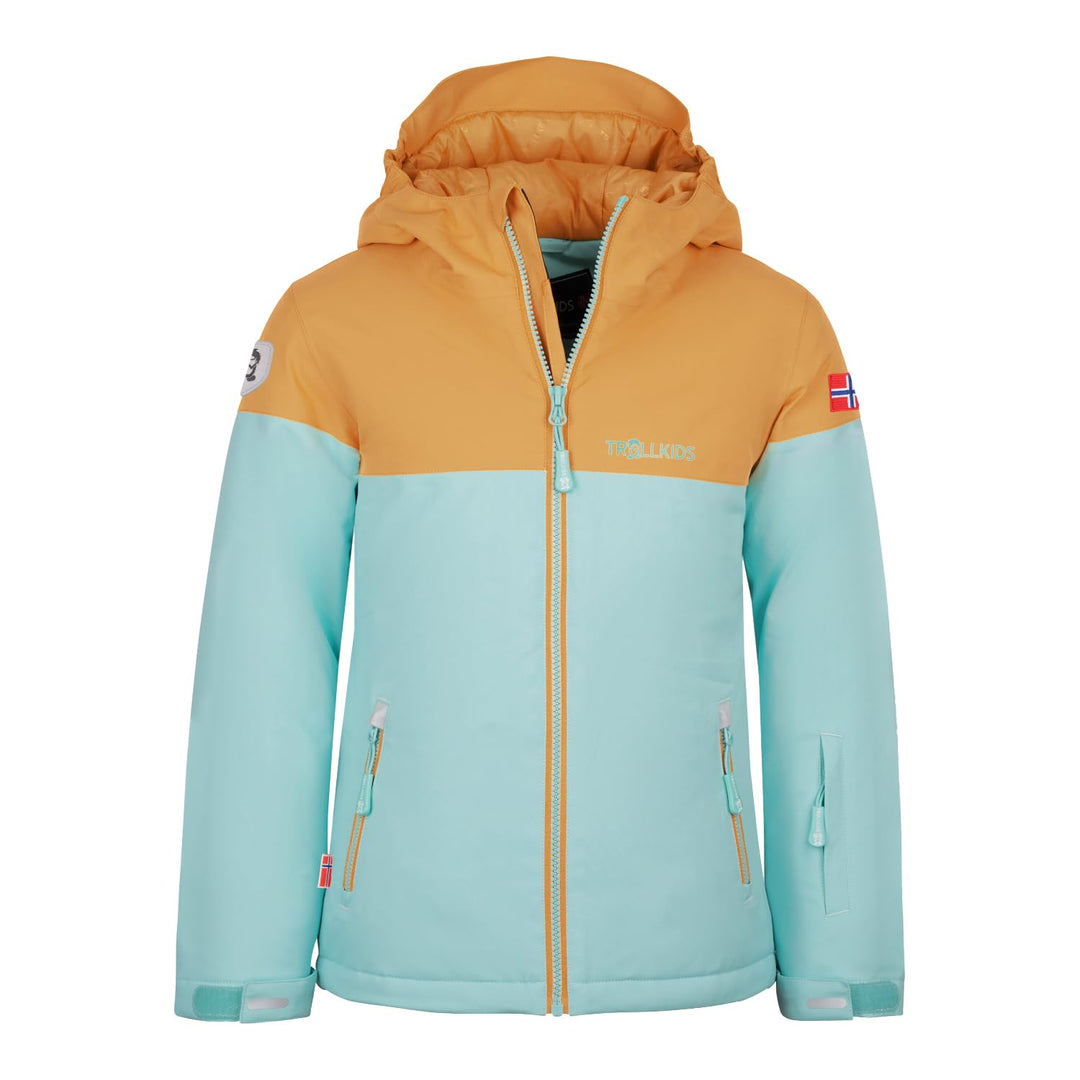 Trollkids Hallingdal Mädchen Skijacke 104 Wasserblau/Honig, 104 Wasserblau/Honig