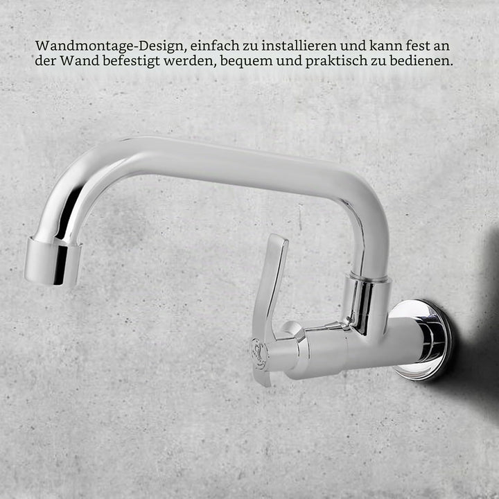 Wasserhahn, G1/2in Küchenarmatur Wandmontage Einzelner Kaltwasserhahn Spüle Wasserhahn für die Küche