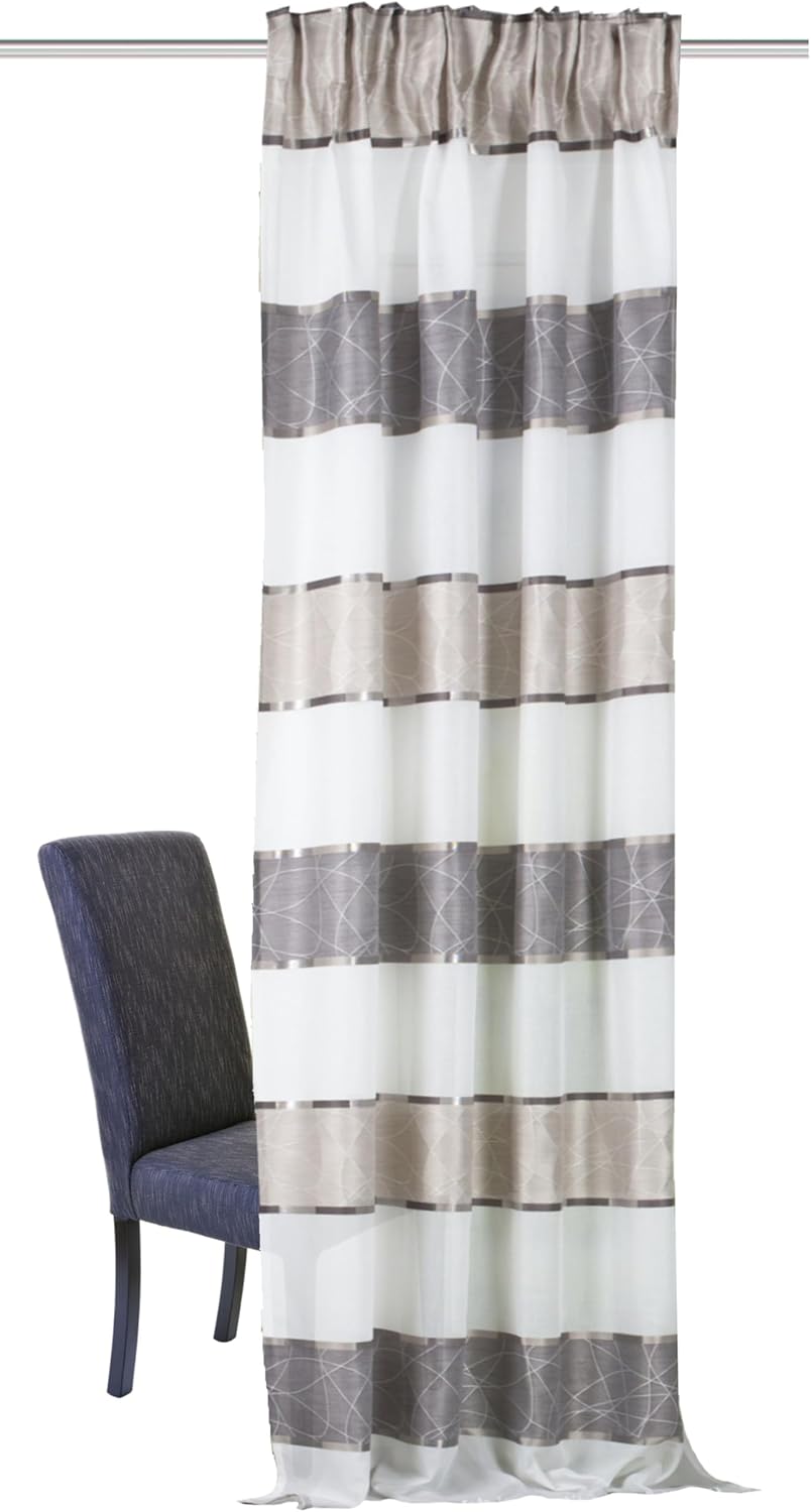Home Fashion Fertigschal, Stoff, Stein, 245 x 140 cm