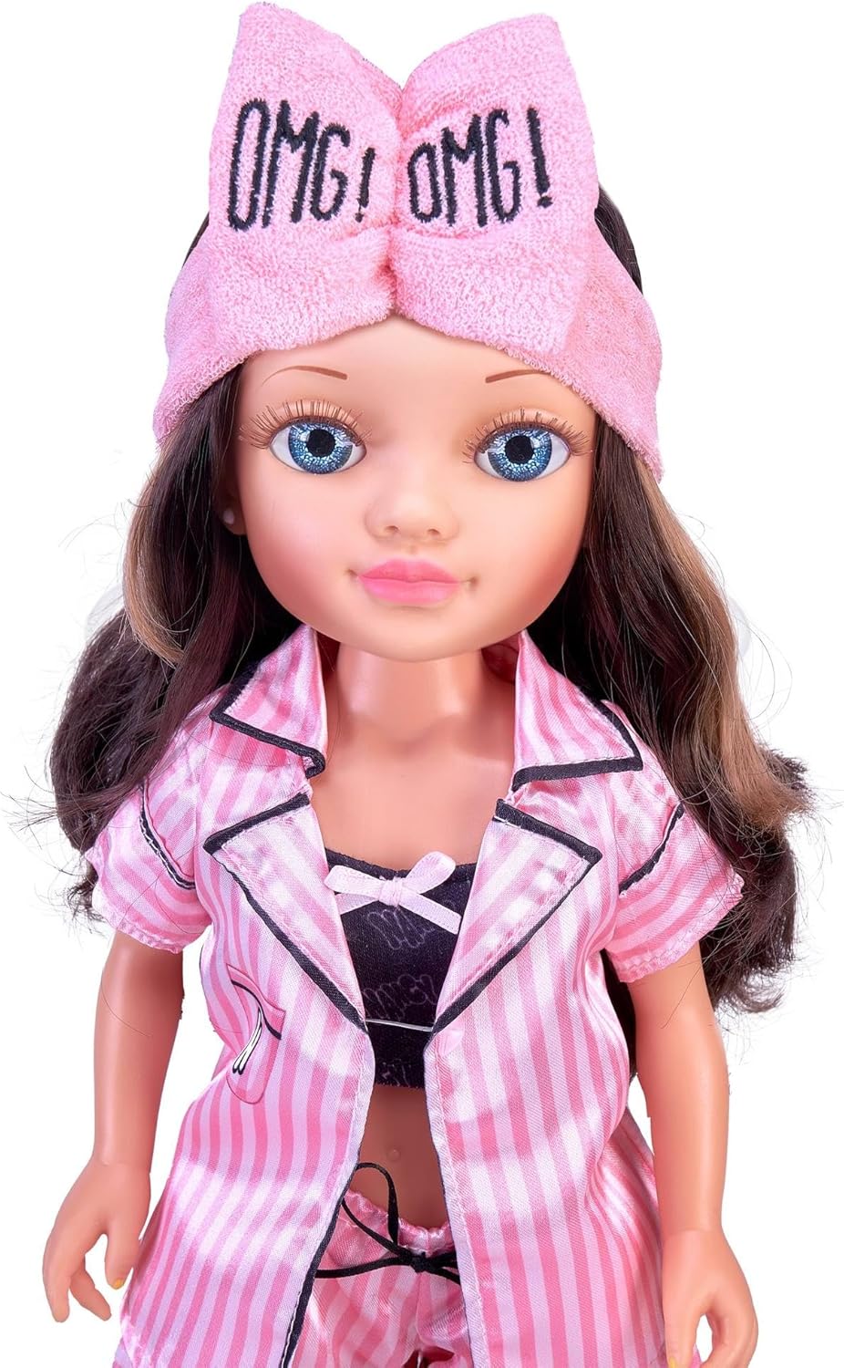 Nancy Beauty Fridge, Puppe, vorbereitet für eine Schönheitsroutine, Make-up-Zubehör mit Kühlschrank,