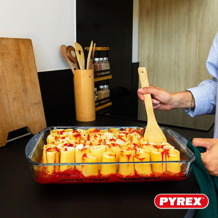 Pyrex® - Essentials Lasagneteller, rechteckig, aus Glas, 35 x 23 cm, 40 x 27 cm, 2 Stück