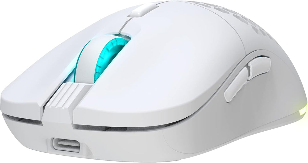 Newskill Arakne Elite Ivory RGB-Maus, kabellos, 16.000 DPI, mit Beidhänger-Design, Weiss, Elite Ivor