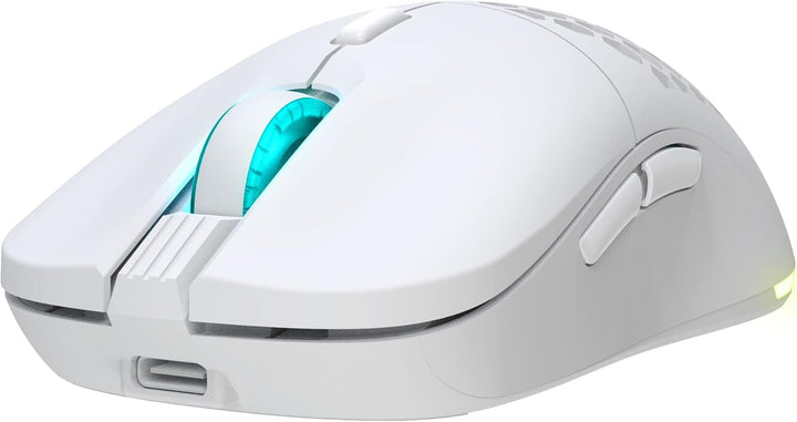 Newskill Arakne Elite Ivory RGB-Maus, kabellos, 16.000 DPI, mit Beidhänger-Design, Weiss, Elite Ivor