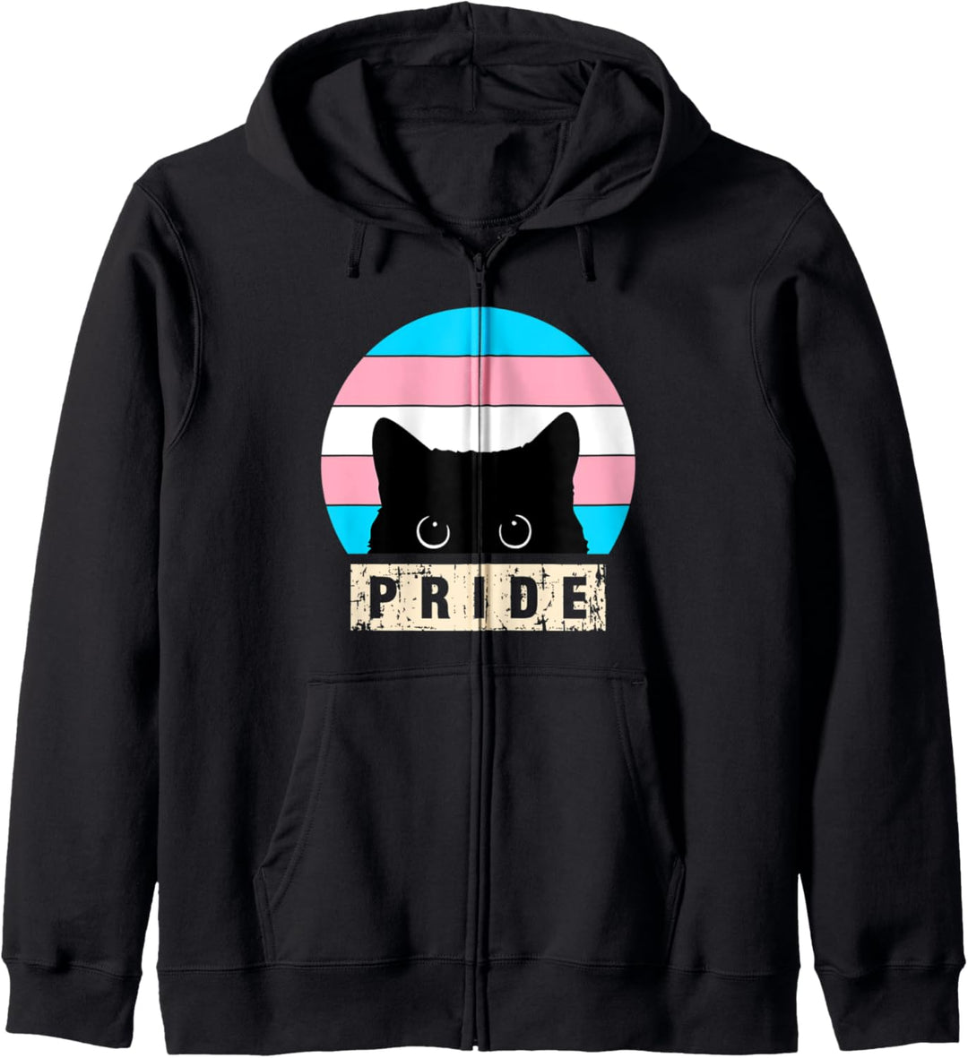 Transgender Katze Pride Transgender Flaggenfarben Kapuzenjacke