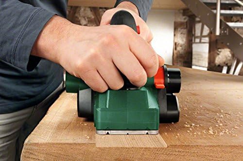 Bosch Handhobel PHO 2000, Hobelmesser, Karton (680 W, Hobelbreite 82 mm, Spantiefe 0 – 2,0 mm, Falzt