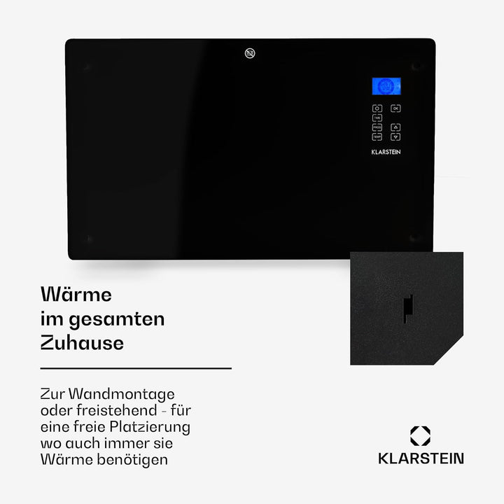Klarstein Elektroheizung, Konvektor-Heizung mit, Mobile Elektroheizung Energiesparend, Leise Heizung