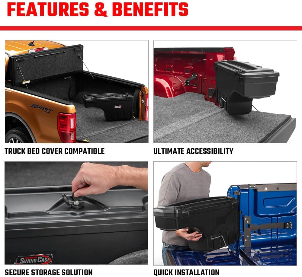UNDERCOVER SwingCase Aufbewahrungsbox für LKW-Bett, SC302D, passend für Dodge Ram 1500/2500 Fahrerse