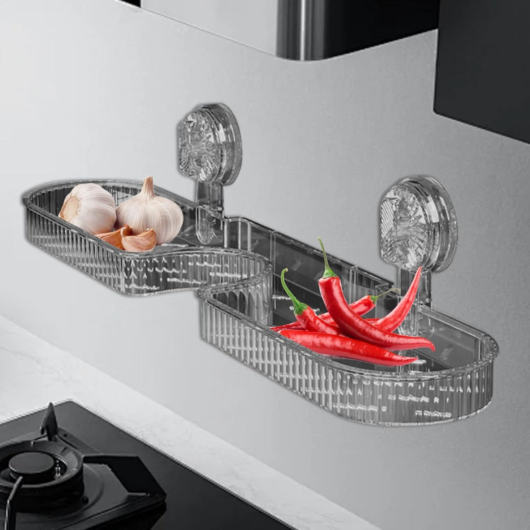 Bathroom Shelves, Shower Shelf, No-Drill Bathroom Suction Storage Box, Non-Slip Wall Mounted Shower