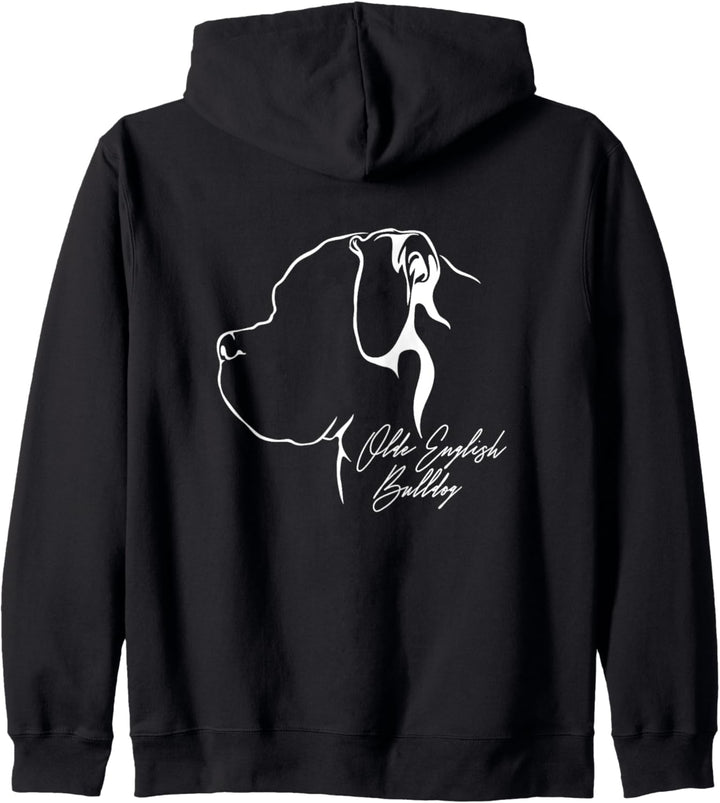 Olde English Bulldog Profil Hunderasse Bulldogge Hund Hunde Kapuzenjacke