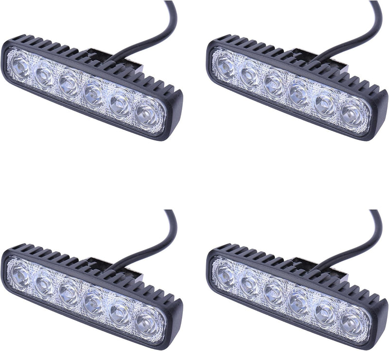 Greenmigo 4x 18W Led Scheinwerfer Offroad Lampe Flood Arbeitsscheinwerfer LED Arbeitslicht 12V 24V Z