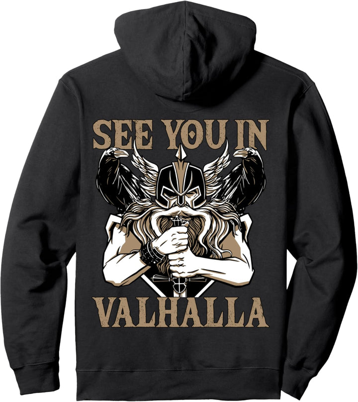 Wikinger See you in Valhalla | Odin Thor Krieger | Ragnar Pullover Hoodie