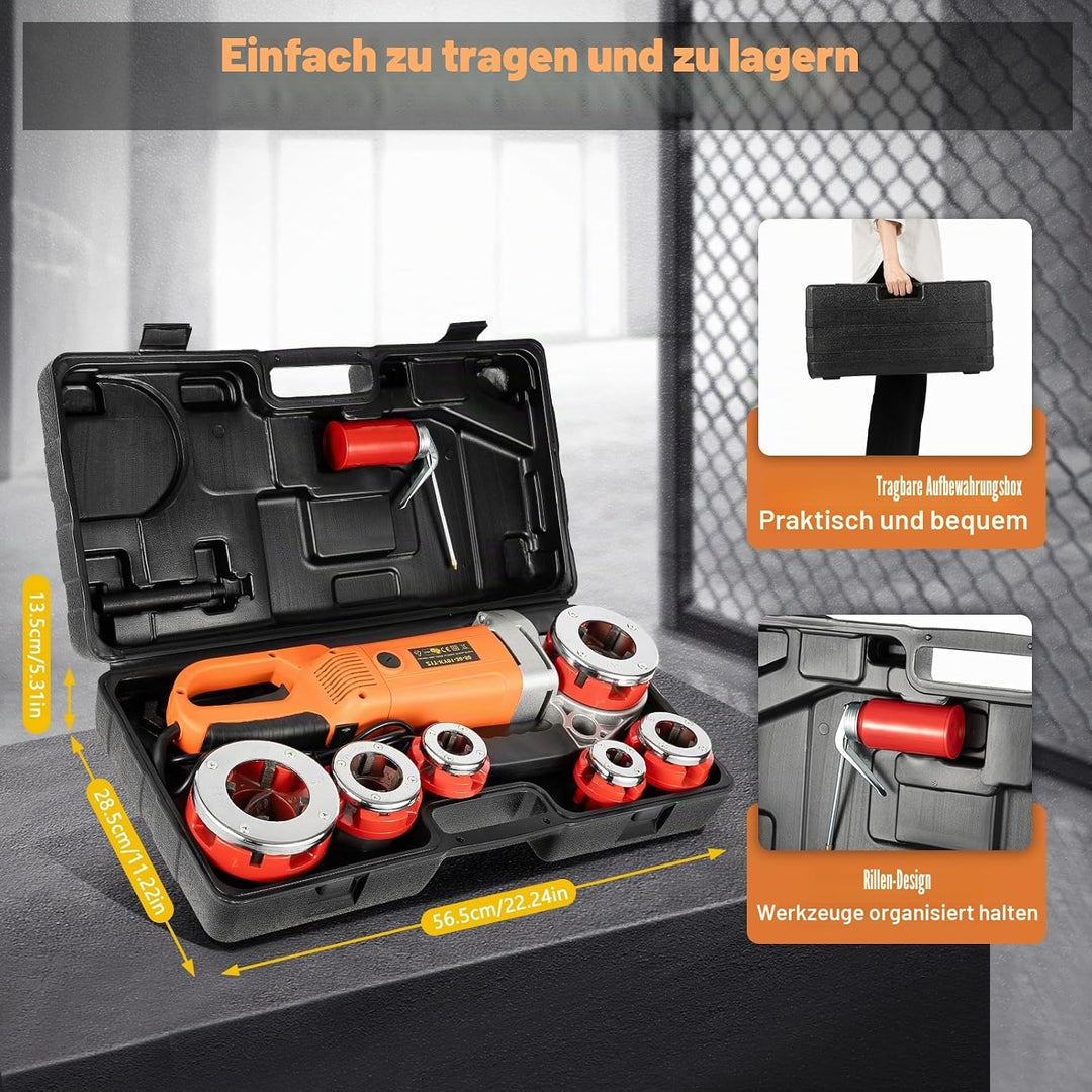 Begoniape 220V 2300W Elektrischer Rohreinfädler, Gewindeschneider Gewindeschneidkluppe, Schneidklupp