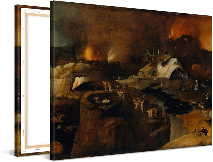 PICANOVA – Christ's Descent into Hell 100x75cm – Bild auf Leinwand – Premium Kunstdruck Auf 2cm Holz