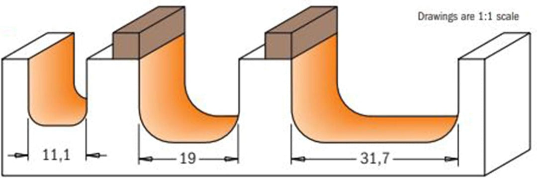 CMT Orange Toos 751.002.11 - Tassen und Teller Fräser HW D=19X16 S=6