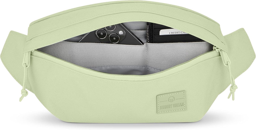 JOHNNY URBAN Bauchtasche Damen &amp; Herren Grün - Tom - Gürteltasche Mit Flexiblem Gurt für Festival -