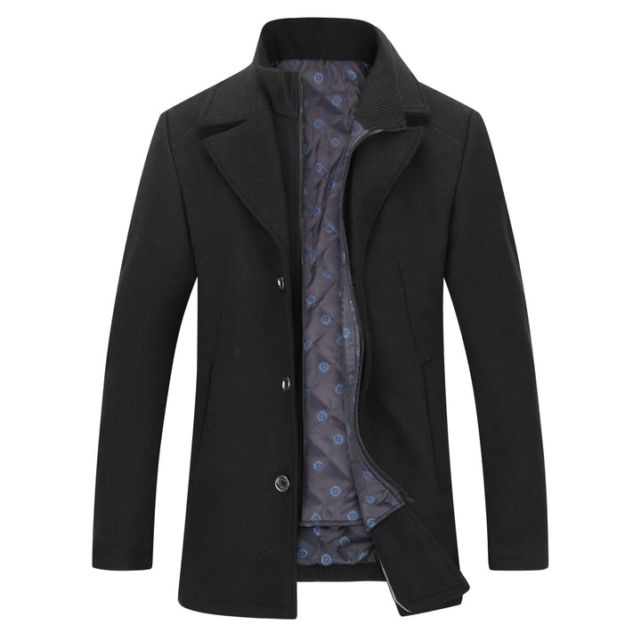 YOUTHUP Herren Mantel mit Steppweste Winter Wollmantel Wolle Freizeit Dicker Übergangsmantel Outdoor