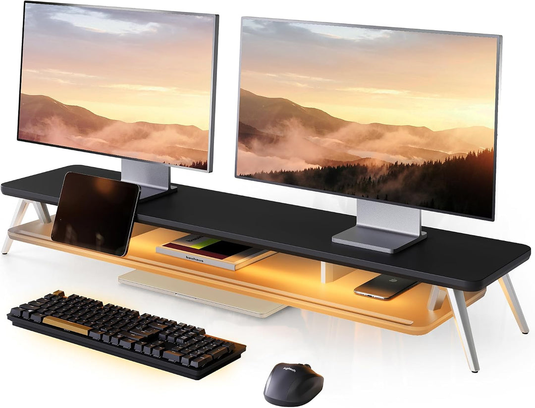 Fenge Monitorständer Riser mit Acrylablage und App-Steuerung LED Lights 108cm Grosser Computerstände