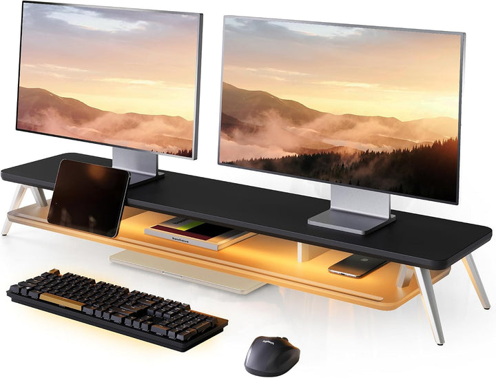 Fenge Monitorständer Riser mit Acrylablage und App-Steuerung LED Lights 108cm Grosser Computerstände