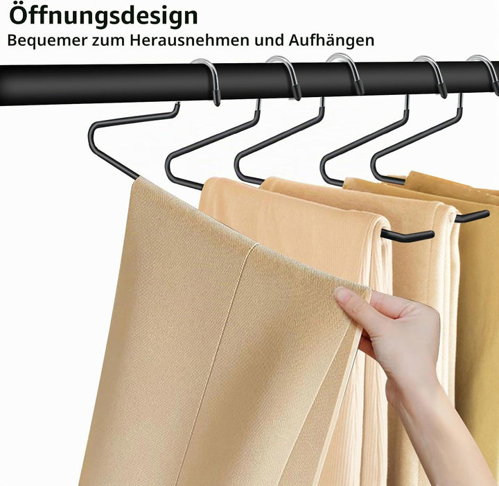 ABHENG Hosenbügel aus Metall, 10er-Pack, Kleiderbügel für Hosen mit offenen Enden, platzsparend, rut