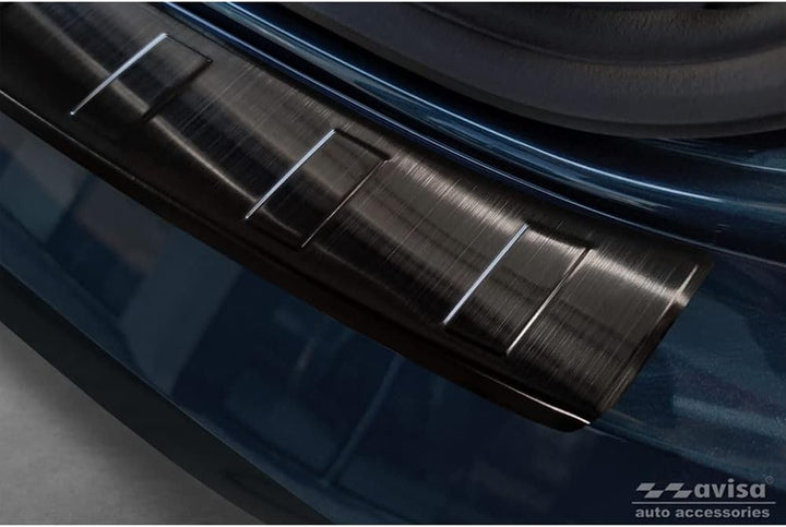 Avisa Schwarz Edelstahl Heckstossstangenschutz kompatibel mit Cupra Born 2021- 'Ribs'