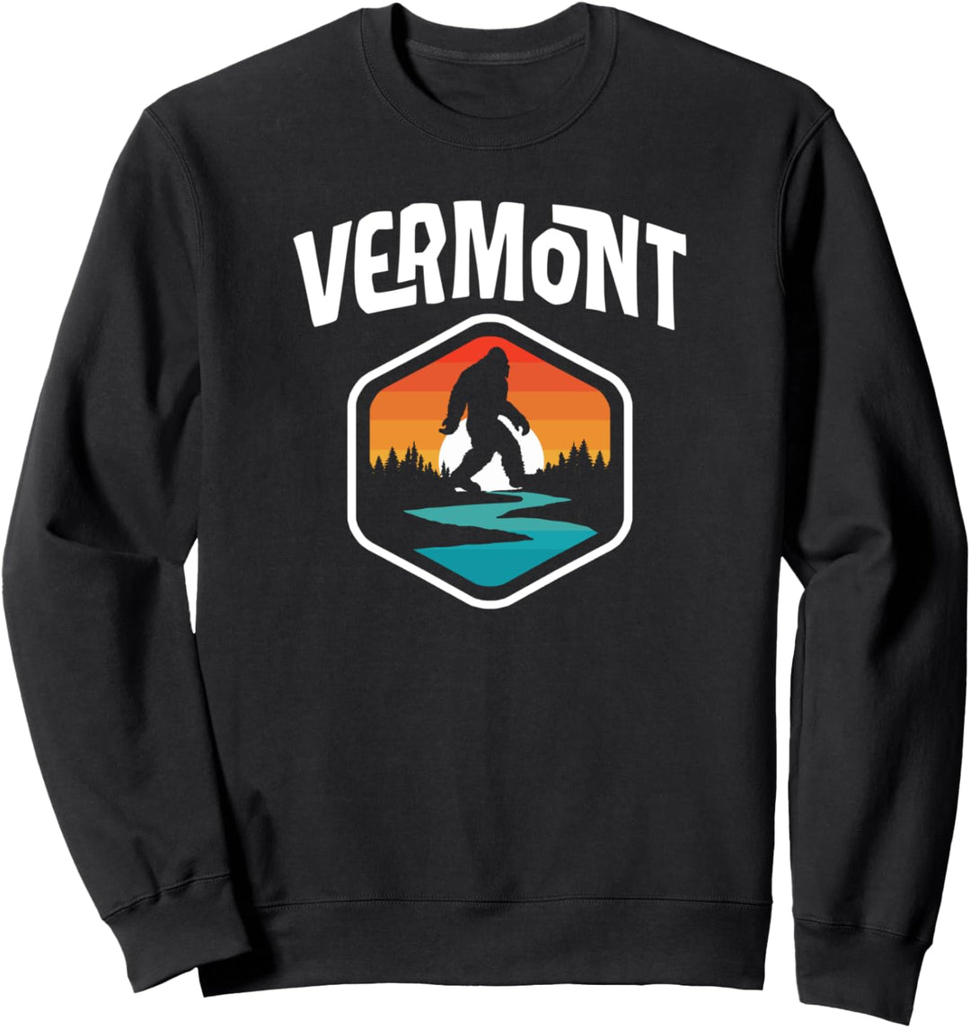 Vermont Vintage Bigfoot Outdoor & State Pride Nature Sweatshirt