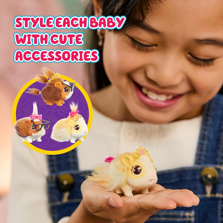 Little Live Pets – Mama Surprise | Interaktives Mama-Meerschweinchen mit Stall und 3 Überraschungsba