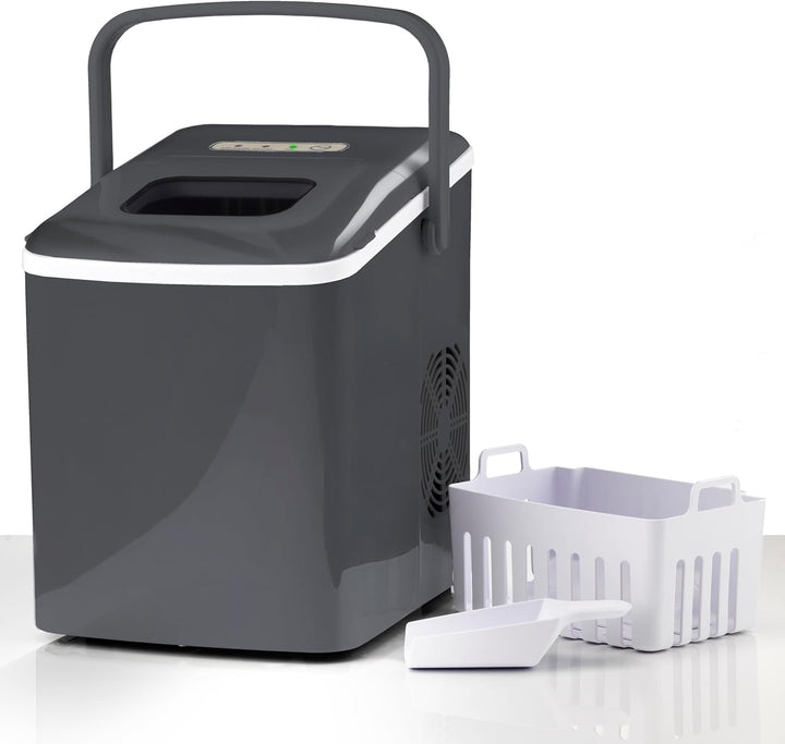 Trebs 99363 Eiswürfelbereiter - Eiswürfelmaschine - 12kg Eiswürfel in 24 Stunden - 2 L Wassertank -