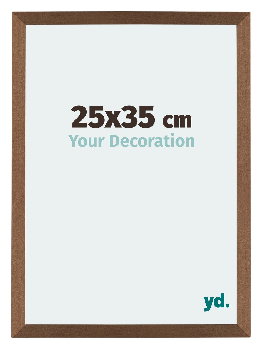 yd. Your Decoration - Bilderrahmen 25x35 cm - Kupfer Dekor - Billderrahmen aus MDF mit Acrylglas - A