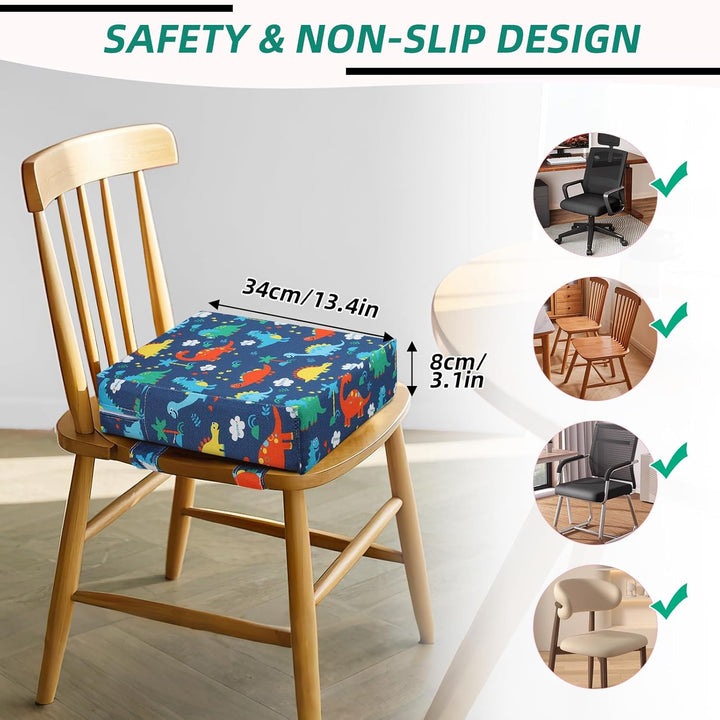 Zicac Sitzerhöhung Baby Tragbar Sitzkissen Cartoon Design für Kinder (Blau/L), Blau