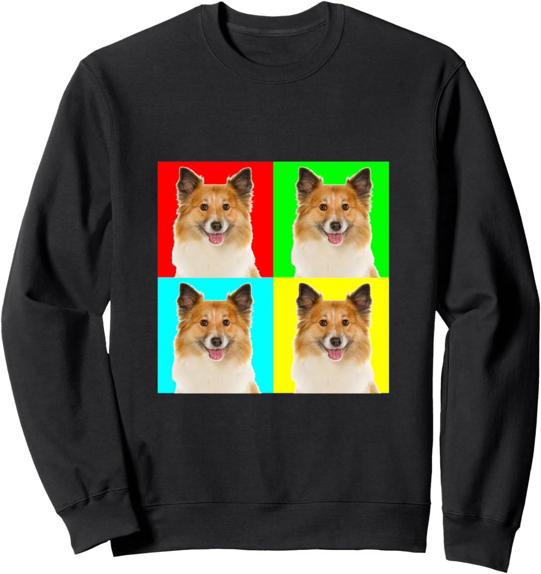 Pop Art Dog Icelandic Sheepdog Sweatshirt