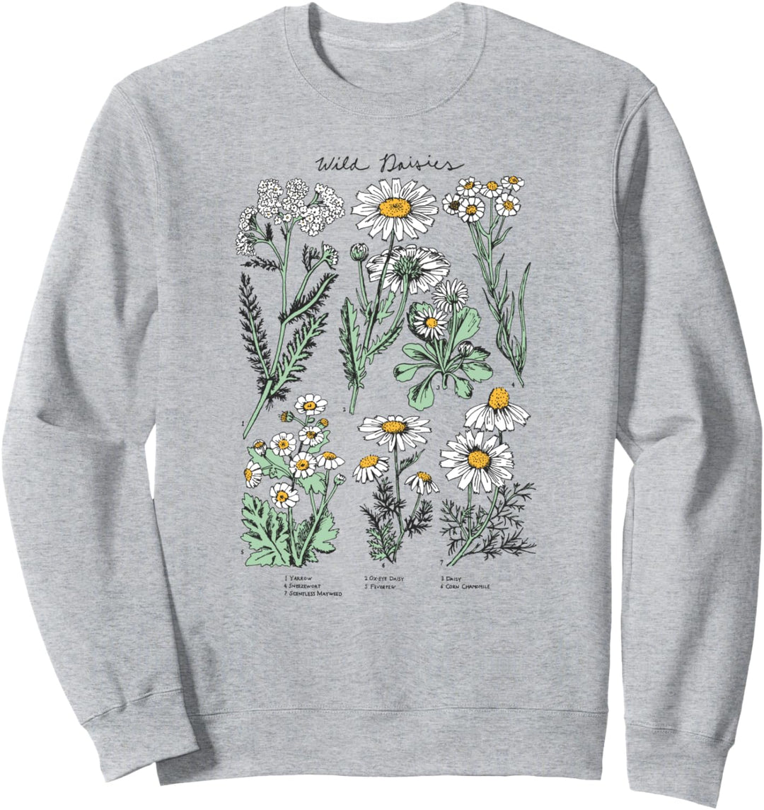 Trendy Wild Daisies Poster Sweatshirt