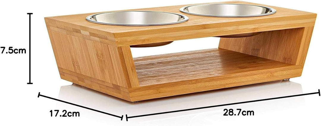 Migosset Futterstation - Erhöhter Futterspender für Katzen & kleine Hunde - Futternapf-Halterung aus