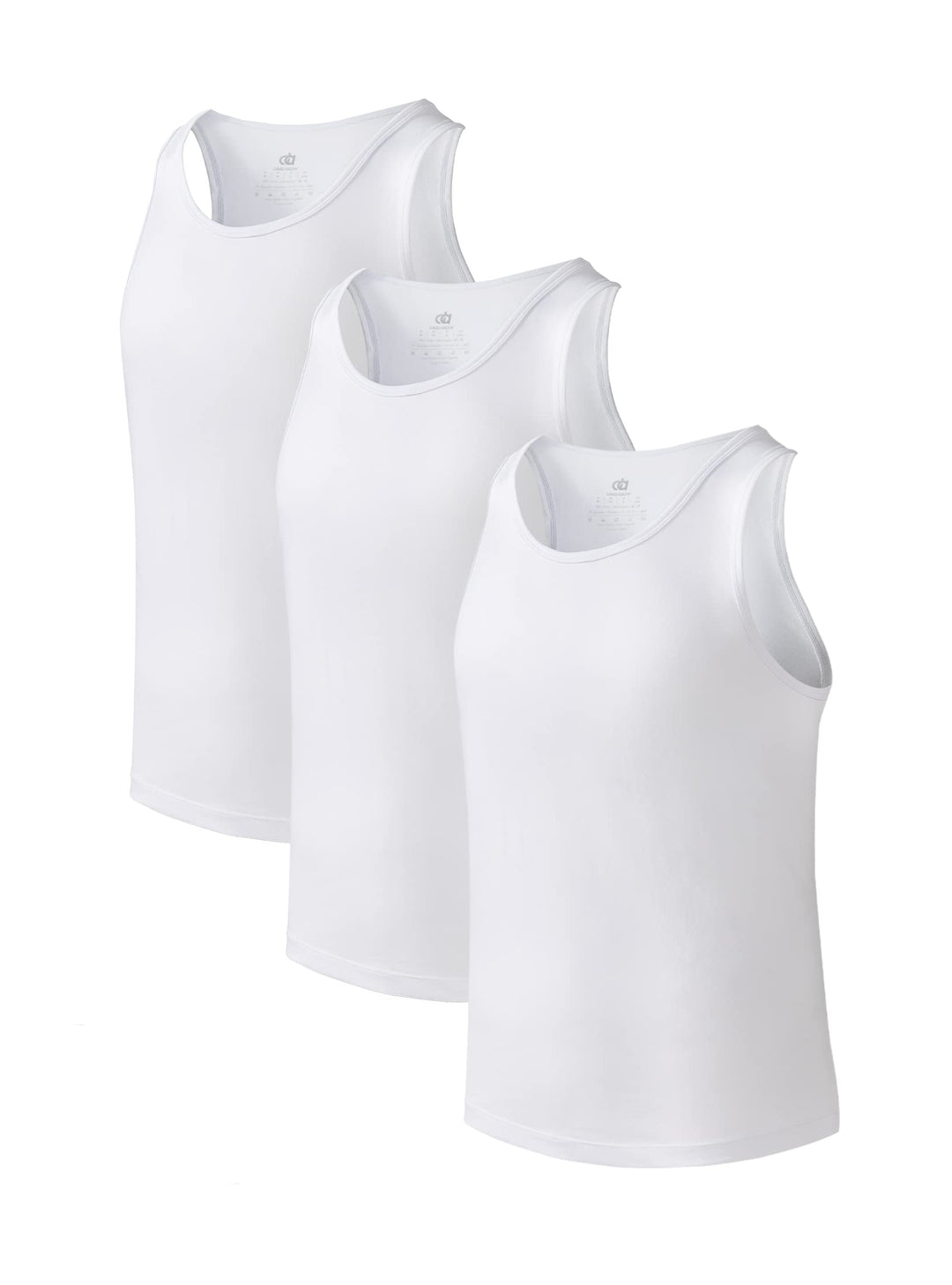 DAVID ARCHY Herren Tank Top Unterhemd mit Rundhals-Ausschnitt aus Bambusfaser,3er or 5er Pack M 3pac