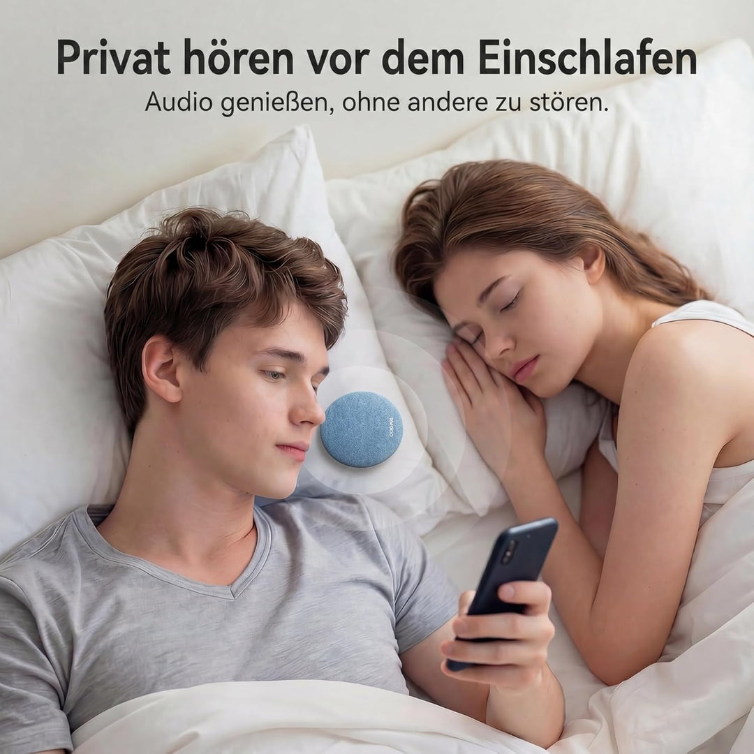 Kinglucky X50 Kissenlautsprecher Bluetooth Pillow Speaker für unter dem Kopfkissen, mit Weissem Raus