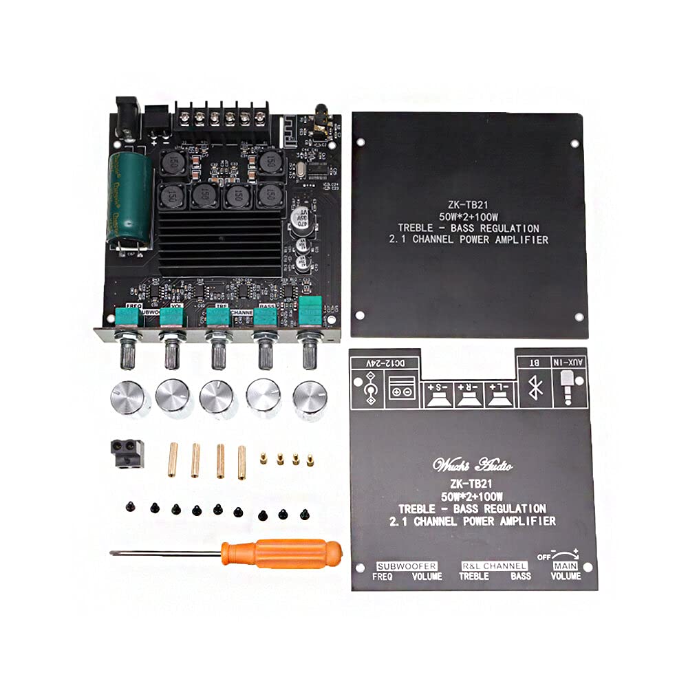 Bluetooth Verstärker Modul Hifi Stereo, ZK-TB21 TPA3116D2 Bluetooth 5.0 Subwoofer Verstärkerplatine