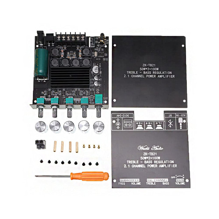 Bluetooth Verstärker Modul Hifi Stereo, ZK-TB21 TPA3116D2 Bluetooth 5.0 Subwoofer Verstärkerplatine