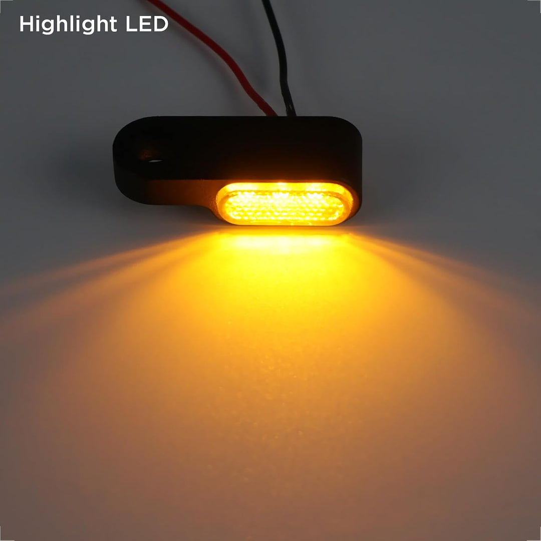 evermotor Mini 3 LED Motorrad LED Blinker,Universal 12V E24 Aluminiumlegierung im Feinguss IP67 Wass