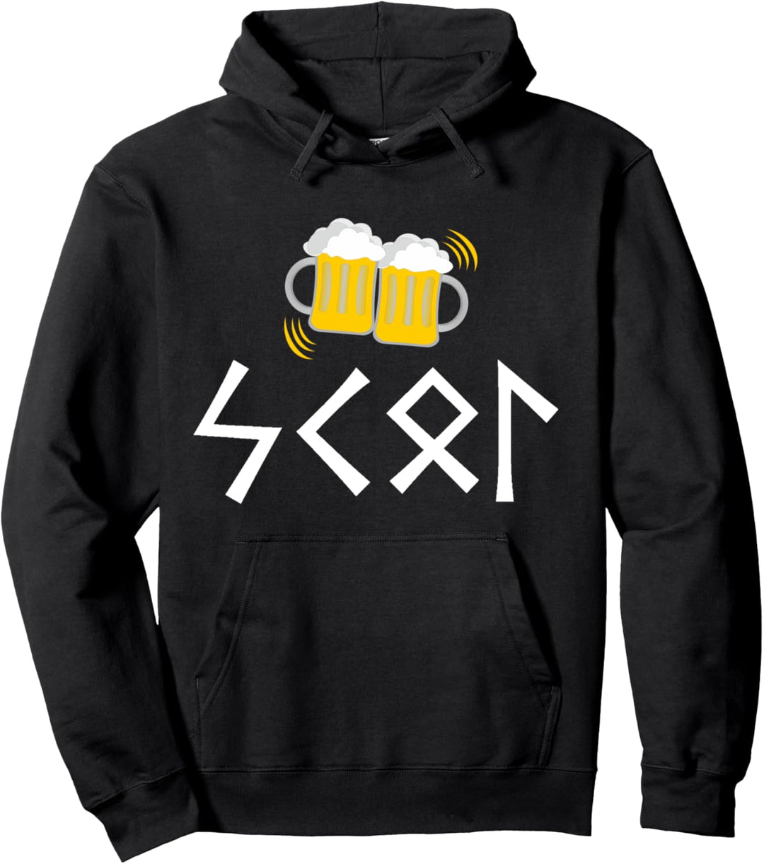 Skol Runes Viking Nordic Scandinavian Drinking Pullover Hoodie