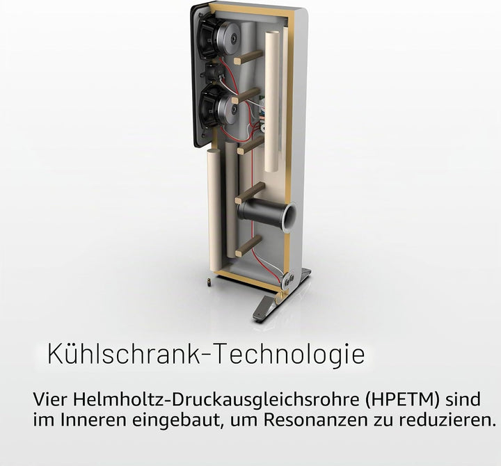 Q Acoustics 5050 Standlautsprecher Satin Schwarz (Einzellautsprecher) - 2,5 cm Hochtöner - Stereoanl