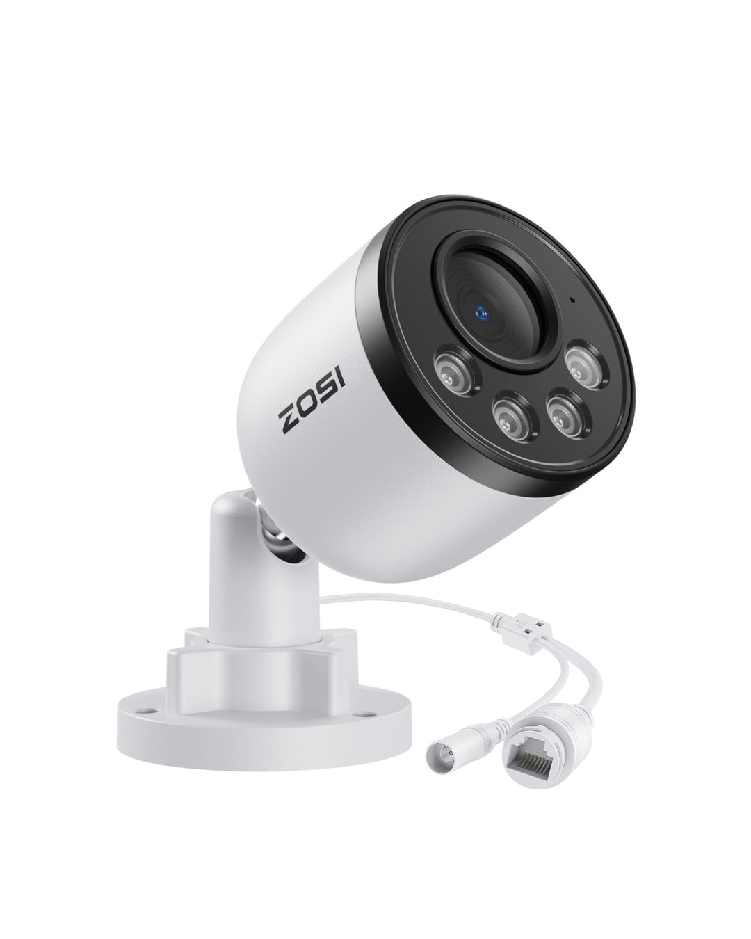 ZOSI 4K 8MP PoE Überwachungskamera Aussen mit Audio, Personen-/Fahrzeugerkennung, IR Nachtsicht, NUR