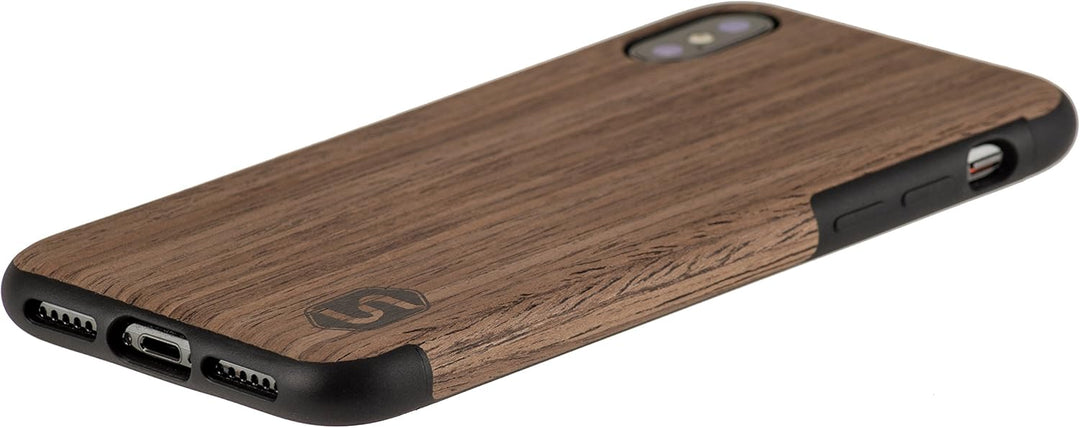 SEBASTIAN STURM Handyhülle "MAXI" | Hergestellt aus echtem Holz "Black Walnut" in einer TPU-Hülle |