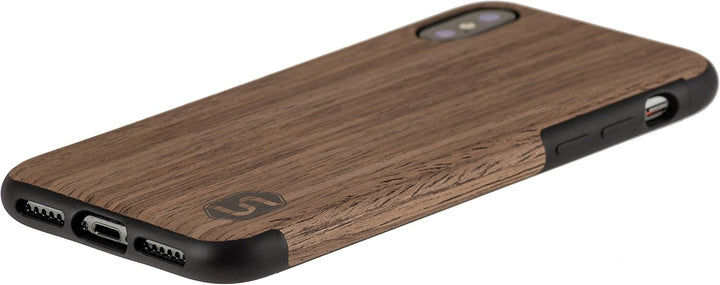 SEBASTIAN STURM Handyhülle "MAXI" | Hergestellt aus echtem Holz "Black Walnut" in einer TPU-Hülle |
